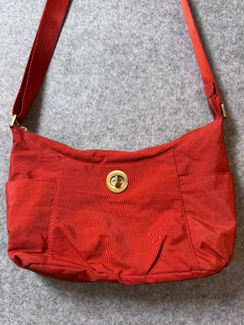 🧡 Baggallini Orange Crossbody Organizer Bag Lightweight Travel Purse - Picture 2 of 14